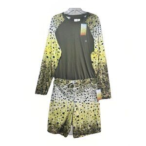 NWT $90 Ocean & Coast Swim Set Men’s Medium Shorts Shirt Trunks Rashguard Mahi